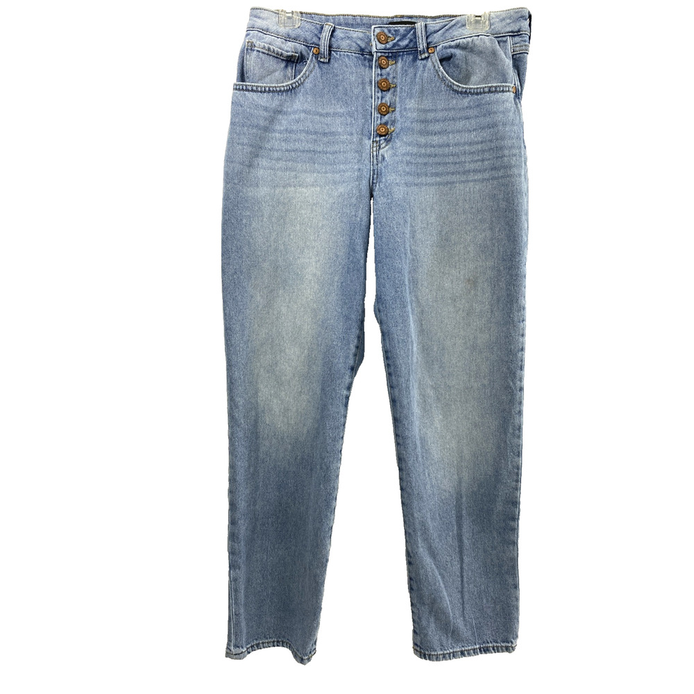 Sincerely Jules Jeans‎ Womens Size 30 Button Fly Light Wash Denim Straight